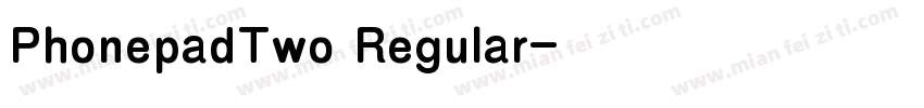 PhonepadTwo Regular字体转换